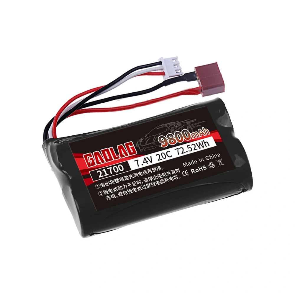 7.4V 9800mAh 21700 Lithium-ion Battery For Wltoys 12428/144001 RC Cars Spare Batteries Accessories 7.4V 2S Rechargeable Battery
