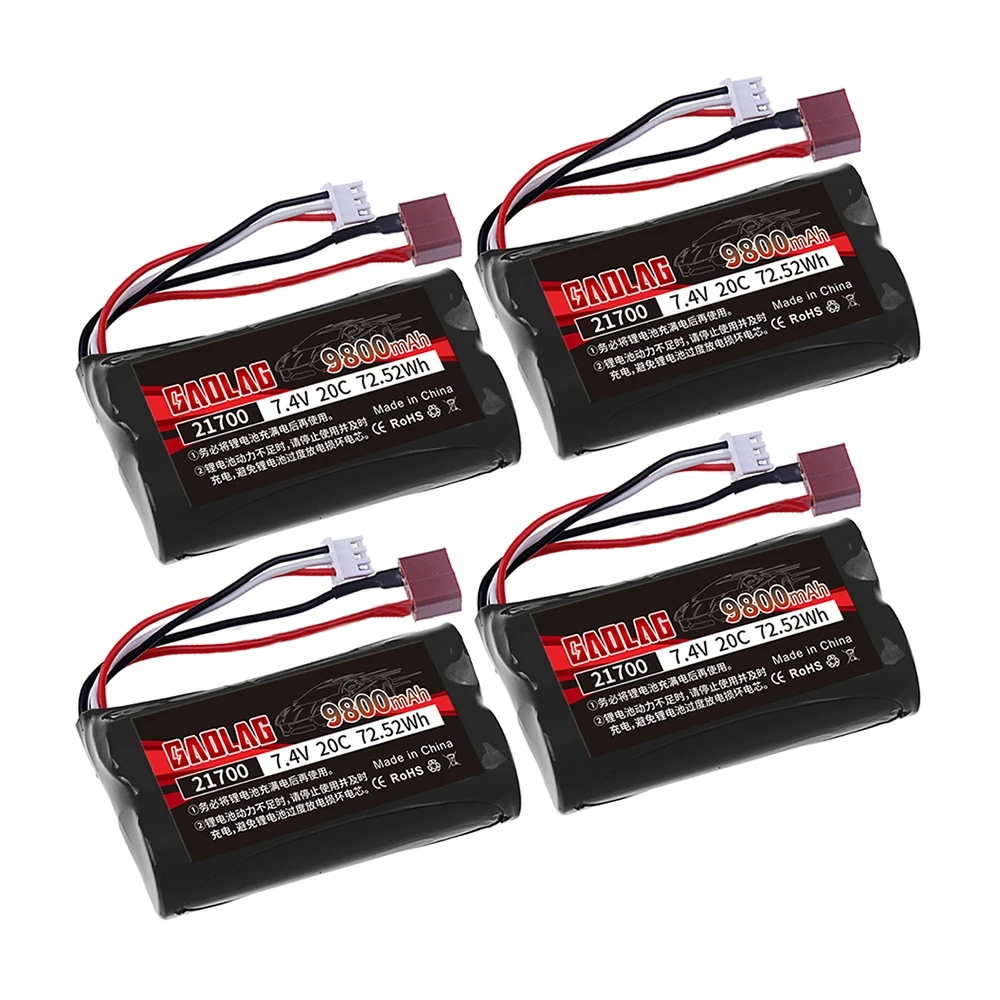 7.4V 9800mAh 21700 Lithium-ion Battery For Wltoys 12428/144001 RC Cars Spare Batteries Accessories 7.4V 2S Rechargeable Battery