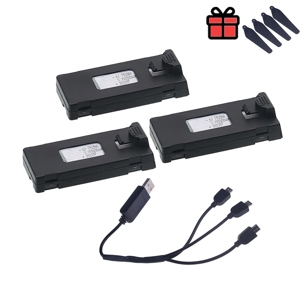 3.7V 1800Mah RC Drone Battery Accessory For E88 E88PRO Ls-E525 E525 PRO Mini Uav Drone Battery Special Rc Parts 1/2/3/4/5Pcs