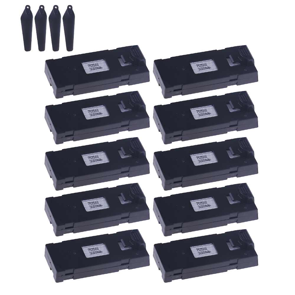 3.7V 3600mAh Remote Control Drone Battery Stable UAV Replacement Battery for E88 E88PRO E88MAX E525 E99 E99PRO P1 P5PRO K3 S1 P8