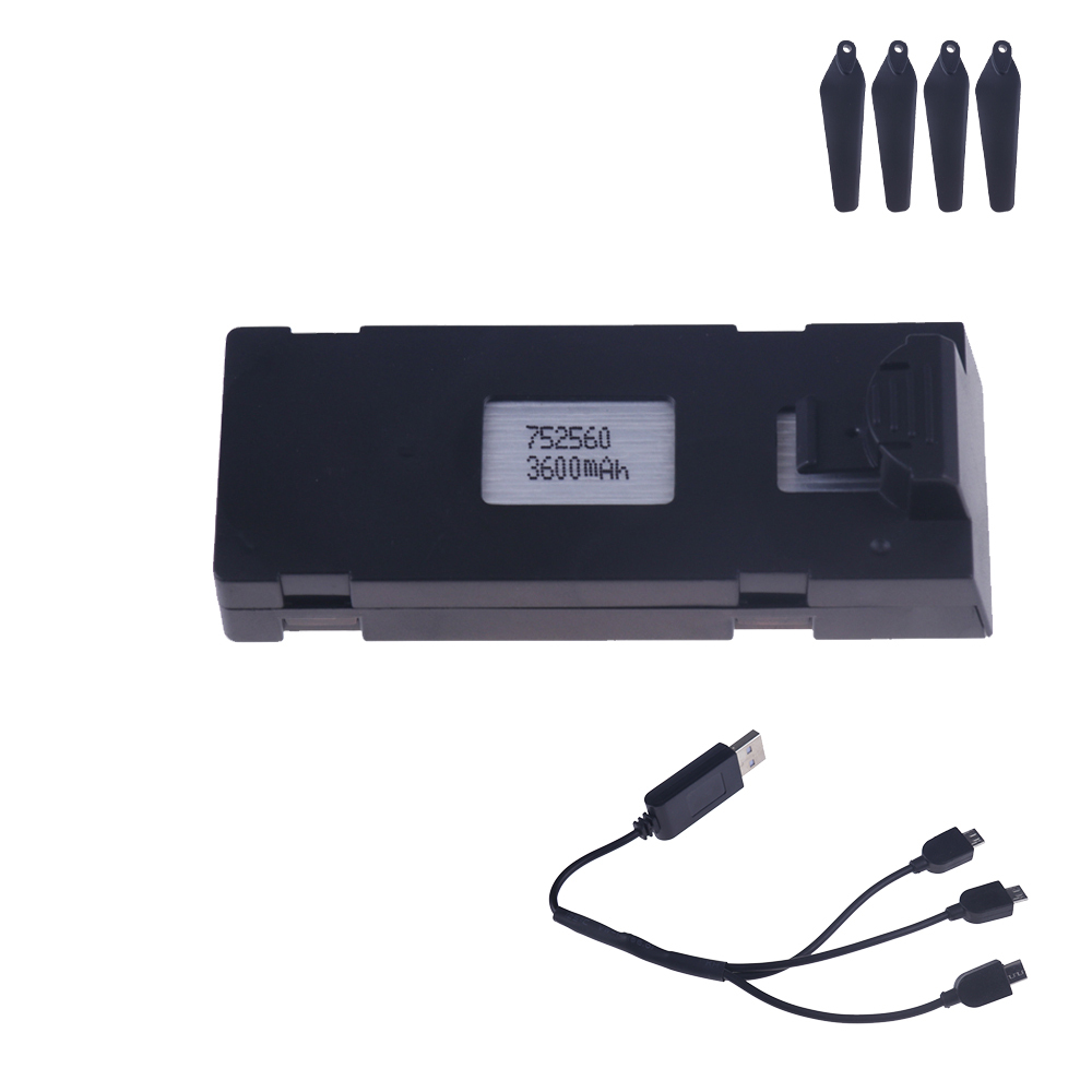 3.7V 3600mAh RC Drone Battery Stable UAV Battery for E88 E88PRO E88MAX E525 E99 E99PRO P1 P5PRO K3 S1 P8 with charger