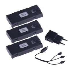 3Battery 1EU 1Cable