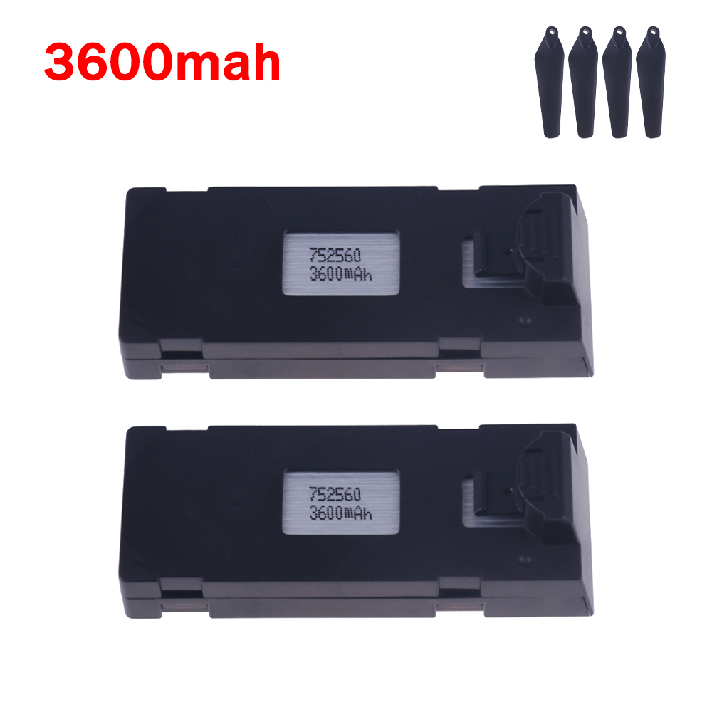 3.7V 3600mAh Remote Control Drone Battery Stable UAV Replacement Battery for E88 E88PRO E88MAX E525 E99 E99PRO P1 P5PRO K3 S1 P8