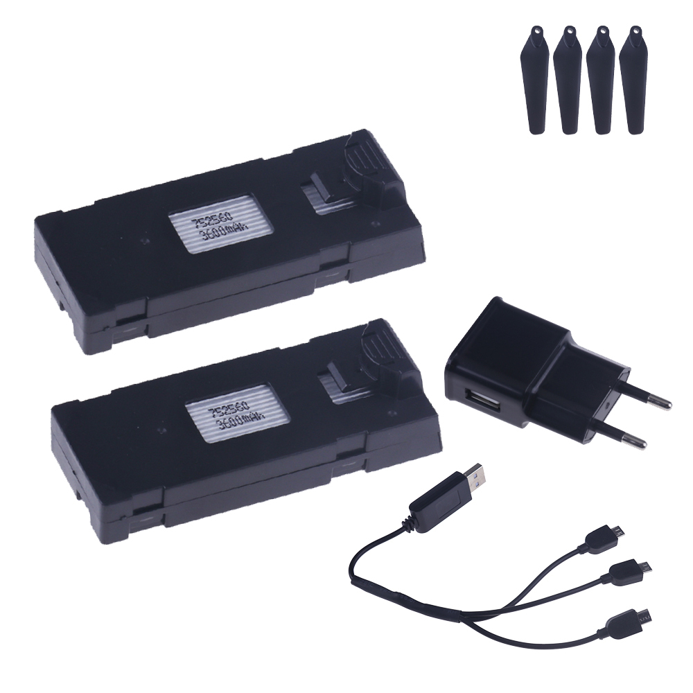 3.7V 3600mAh RC Drone Battery Stable UAV Battery for E88 E88PRO E88MAX E525 E99 E99PRO P1 P5PRO K3 S1 P8 with charger