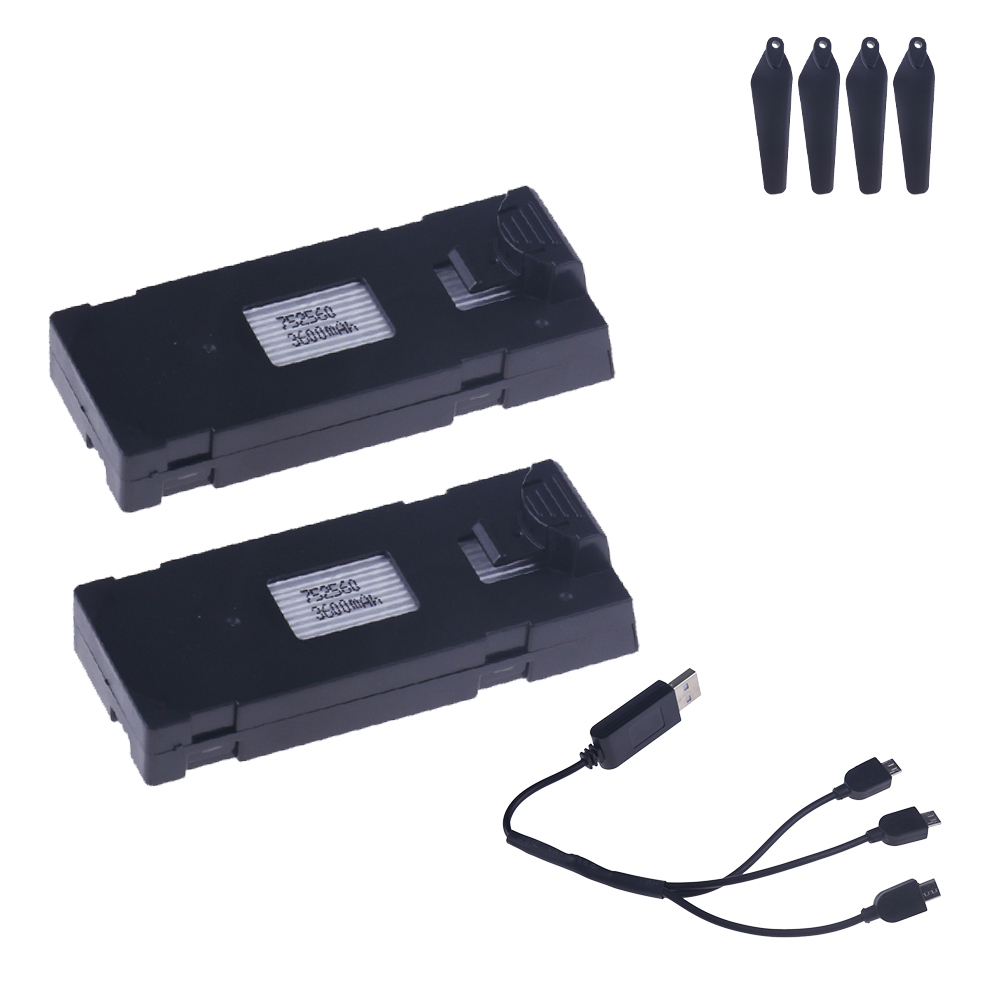 3.7V 3600mAh RC Drone Battery Stable UAV Battery for E88 E88PRO E88MAX E525 E99 E99PRO P1 P5PRO K3 S1 P8 with charger