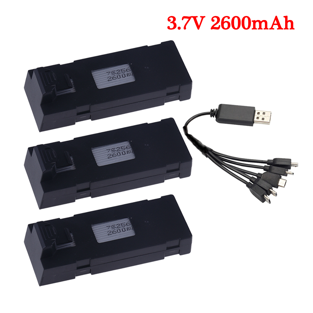 3.7V 2600mAh RC Drone Battery Accessory For E88 E88PRO Ls-E525 E525 PRO Mini Uav Drone Battery Special 1800mAh Rc Parts Charger