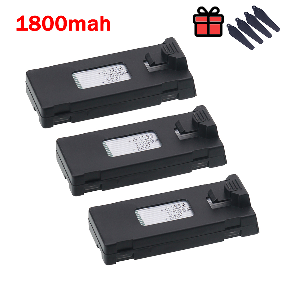 2-10pcs 3.7V 1800Mah RC Drone Battery Accessory For E88 E88PRO Ls-E525 E525 PRO Charger Mini Uav Drone Battery Special 1800mAh Rc Parts