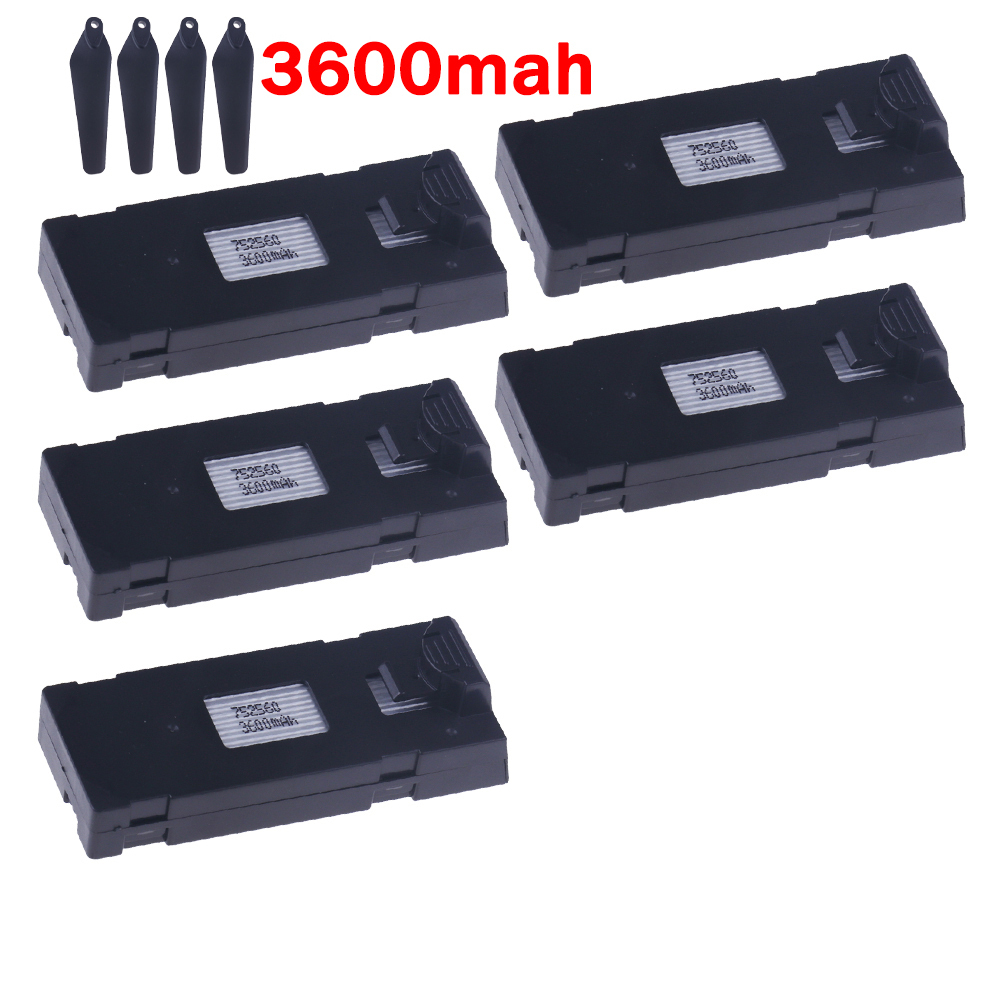 3.7V 3600mAh Remote Control Drone Battery Stable UAV Replacement Battery for E88 E88PRO E88MAX E525 E99 E99PRO P1 P5PRO K3 S1 P8