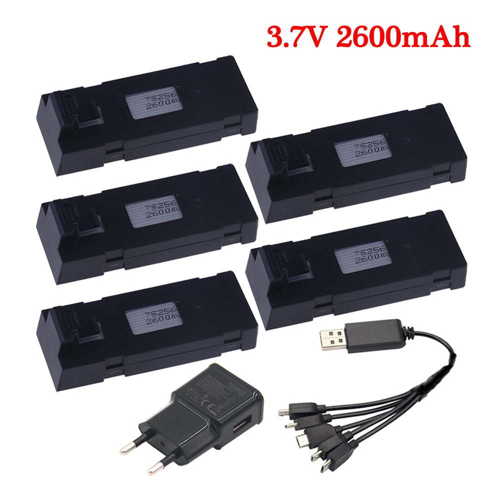3.7V 2600mAh RC Drone Battery Accessory For E88 E88PRO Ls-E525 E525 PRO Mini Uav Drone Battery Special 1800mAh Rc Parts Charger