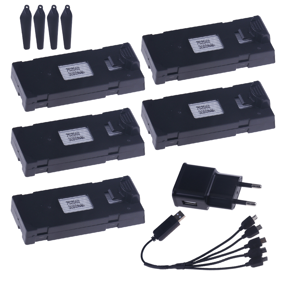 3.7V 3600mAh RC Drone Battery Stable UAV Battery for E88 E88PRO E88MAX E525 E99 E99PRO P1 P5PRO K3 S1 P8 with charger