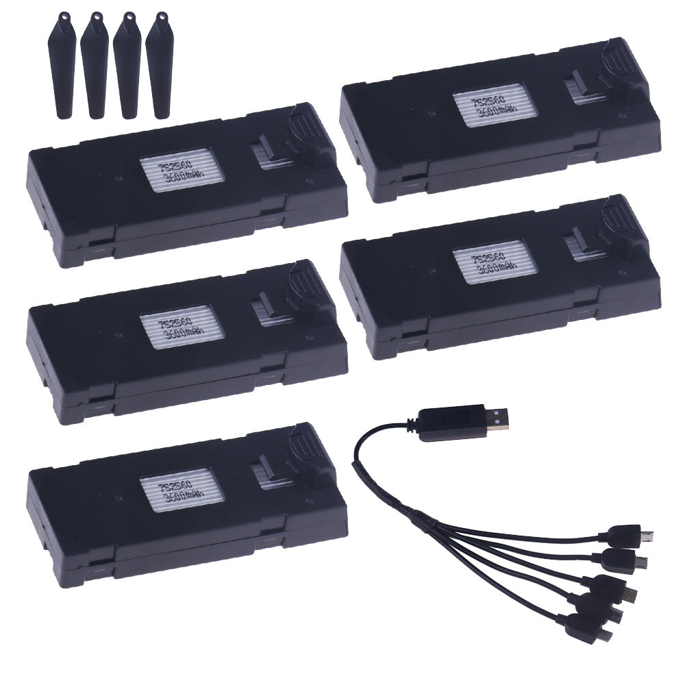 3.7V 3600mAh RC Drone Battery Stable UAV Battery for E88 E88PRO E88MAX E525 E99 E99PRO P1 P5PRO K3 S1 P8 with charger