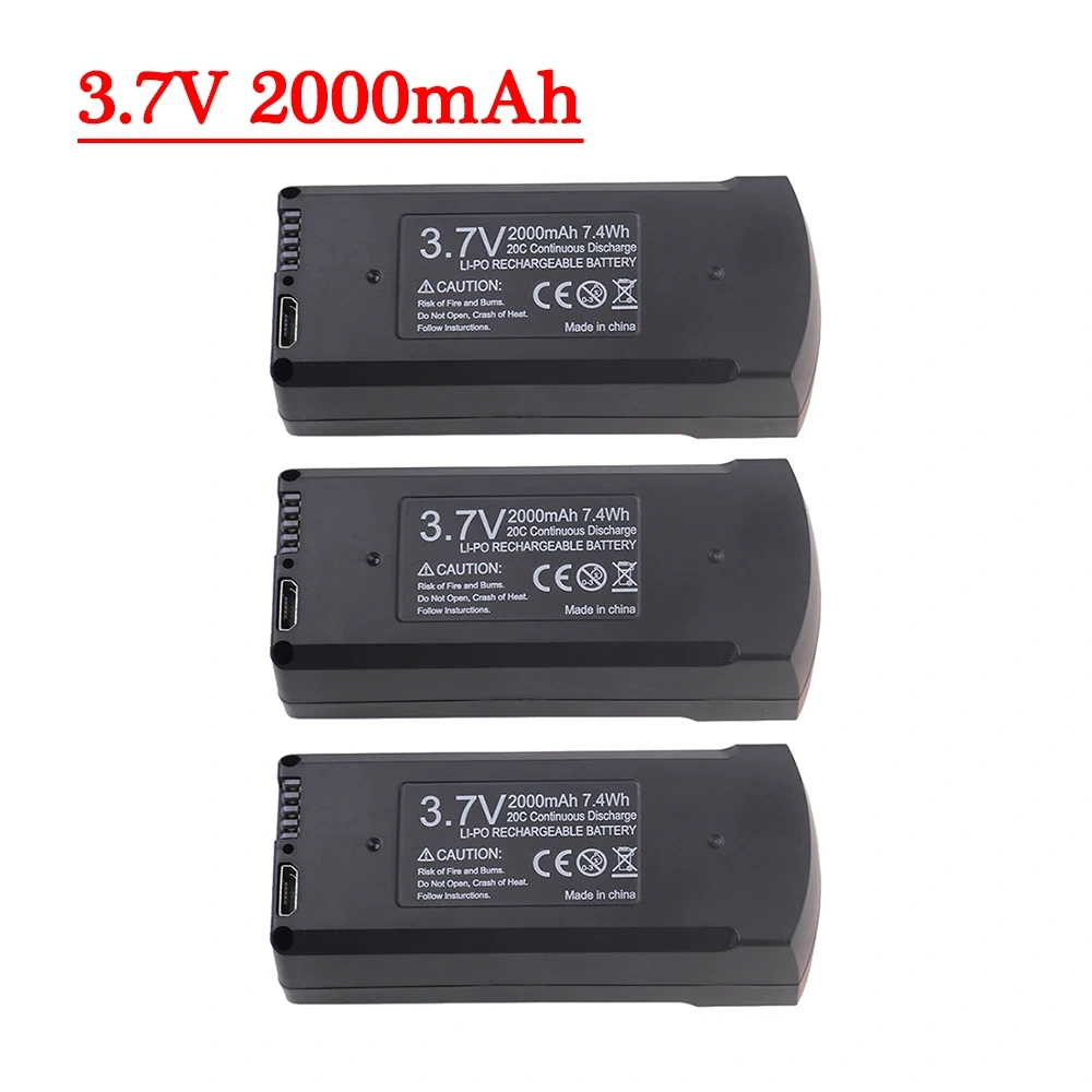 V168 PRO MAX GPS Drone Battery 7.4V 3000mAh RC Quadcopter 3.7V 2000mAh V198 Pro Max Spare Battery Drone Parts Accessories