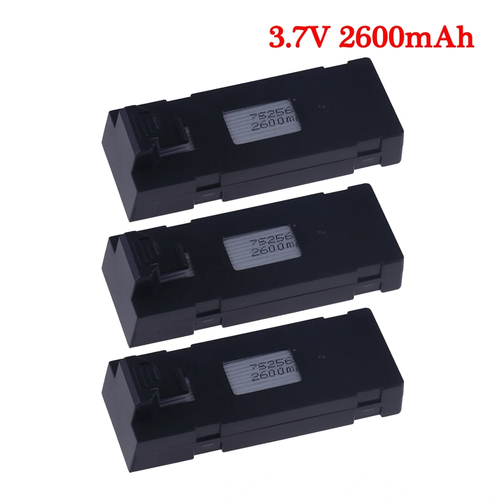 3.7V 2600mAh Remote Control Drone Battery Stable UAV Replacement Battery for E88 E88PRO E88MAX E525 E99 E99PRO P1 P5PRO K3 S1 P8