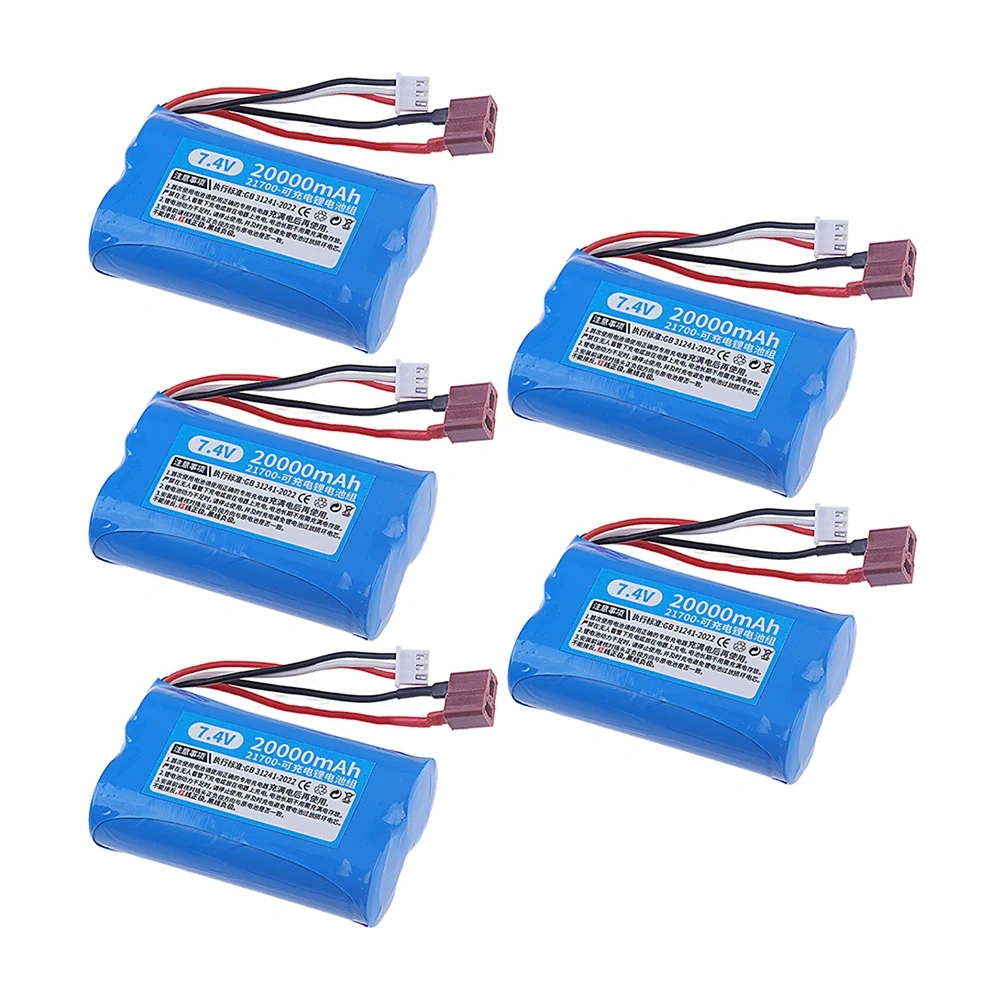 7.4V 20000mAh 21700 Lithium-ion Battery For Wltoys 12428/144001 RC Cars Spare Batteries Accessories 7.4V 2S Rechargeable Battery