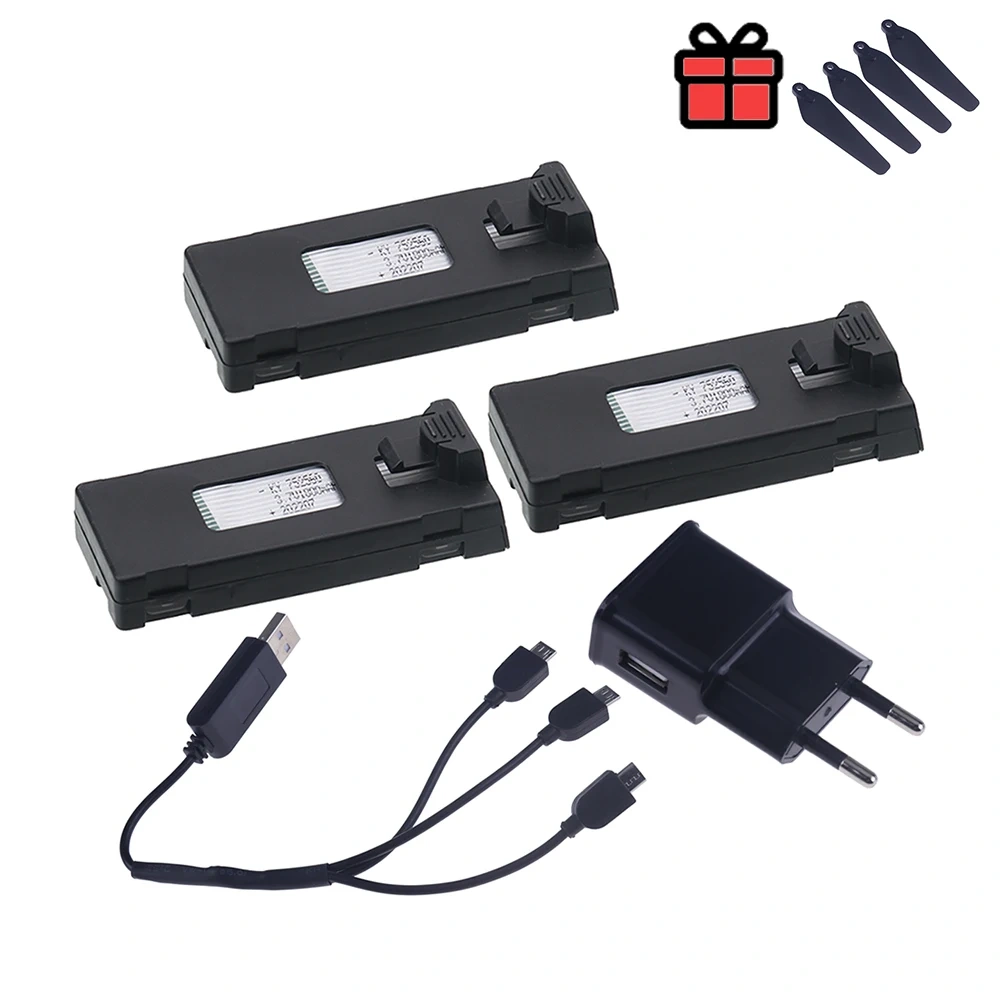 3.7V 1800Mah RC Drone Battery Accessory For E88 E88PRO Ls-E525 E525 PRO Mini Uav Drone Battery Special Rc Parts 1/2/3/4/5Pcs