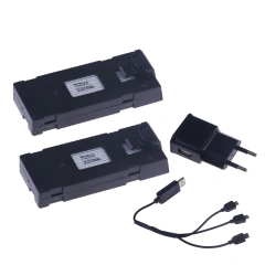 2Battery 1EU 1Cable