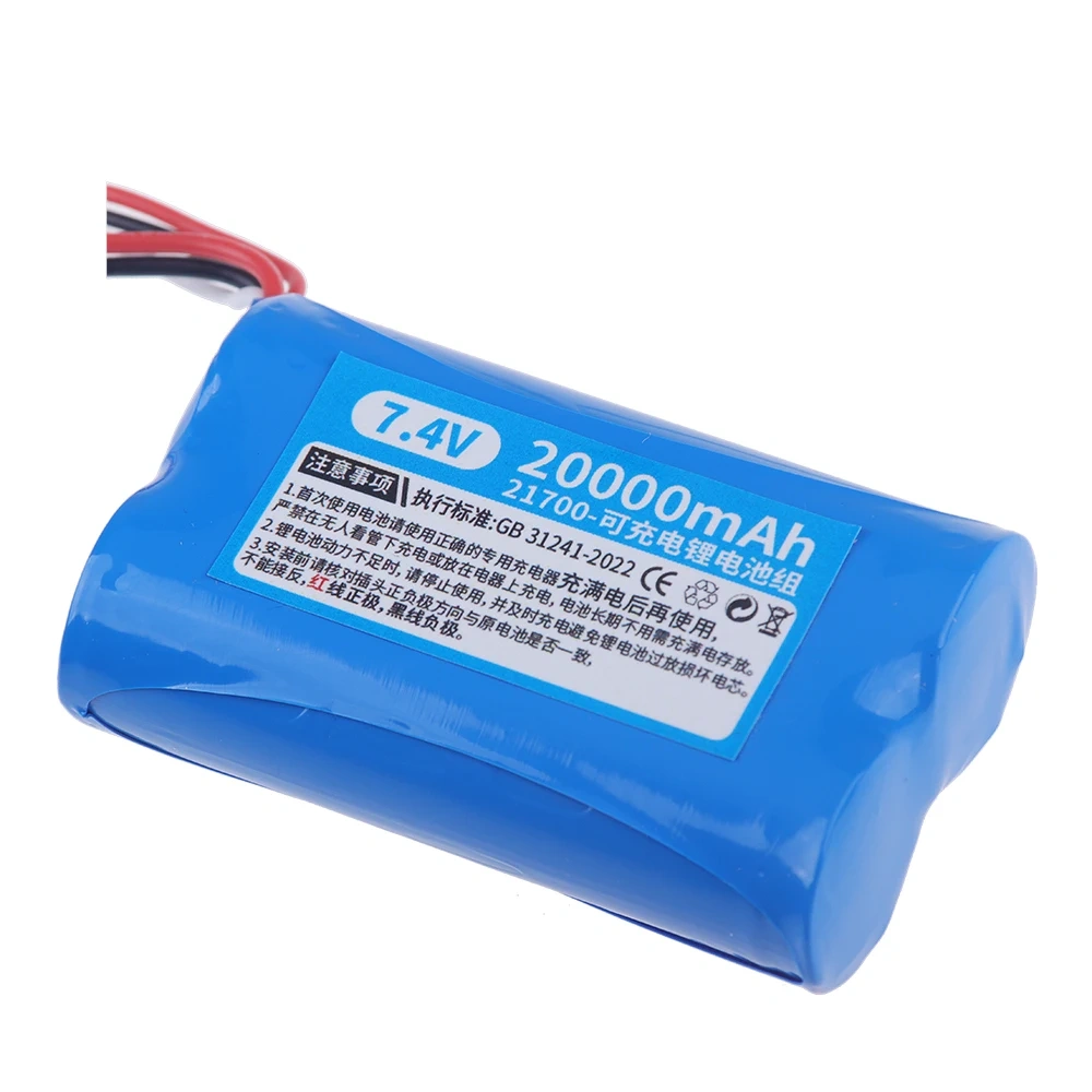 7.4V 20000mAh 21700 Lithium-ion Battery For Wltoys 12428/144001 RC Cars Spare Batteries Accessories 7.4V 2S Rechargeable Battery