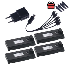 4Battery 1EU 1Cable