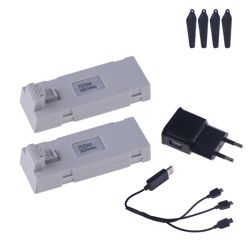 3.7V 3600mAh RC UAV Battery Stable UAV Drone Replacement Battery for E88 E88PRO E88MAX E525 E99 E99PRO P1 P5PRO K3 S1 P8