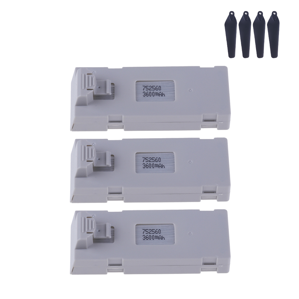 2/3/4/5Pcs 3.7V 3600mAh RC Drone Battery Accessory For E88 E88PRO P1 K3 P10 A13 S98 E99 E525 PRO Mini Drone Battery Rc Part