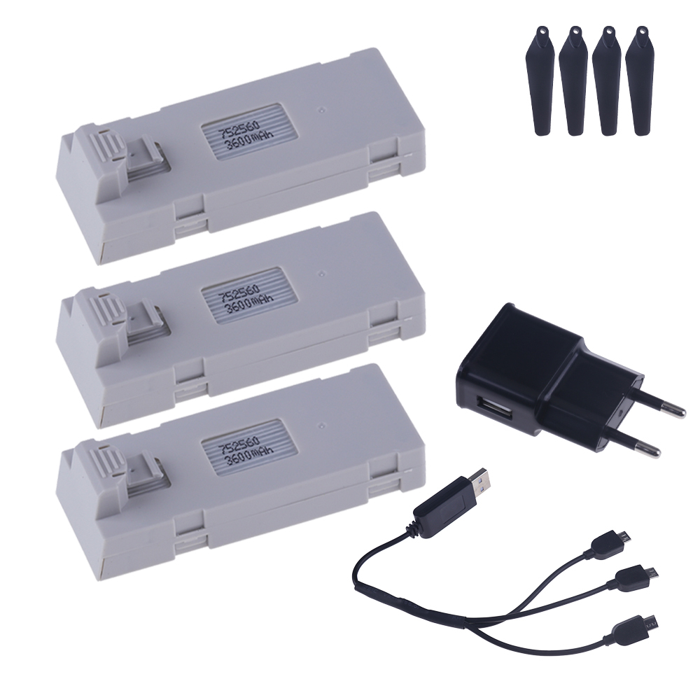 3.7V 3600mAh RC UAV Battery Stable UAV Drone Replacement Battery for E88 E88PRO E88MAX E525 E99 E99PRO P1 P5PRO K3 S1 P8