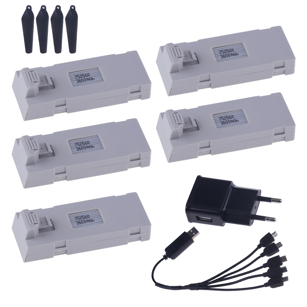 3.7V 3600mAh RC UAV Battery Stable UAV Drone Replacement Battery for E88 E88PRO E88MAX E525 E99 E99PRO P1 P5PRO K3 S1 P8