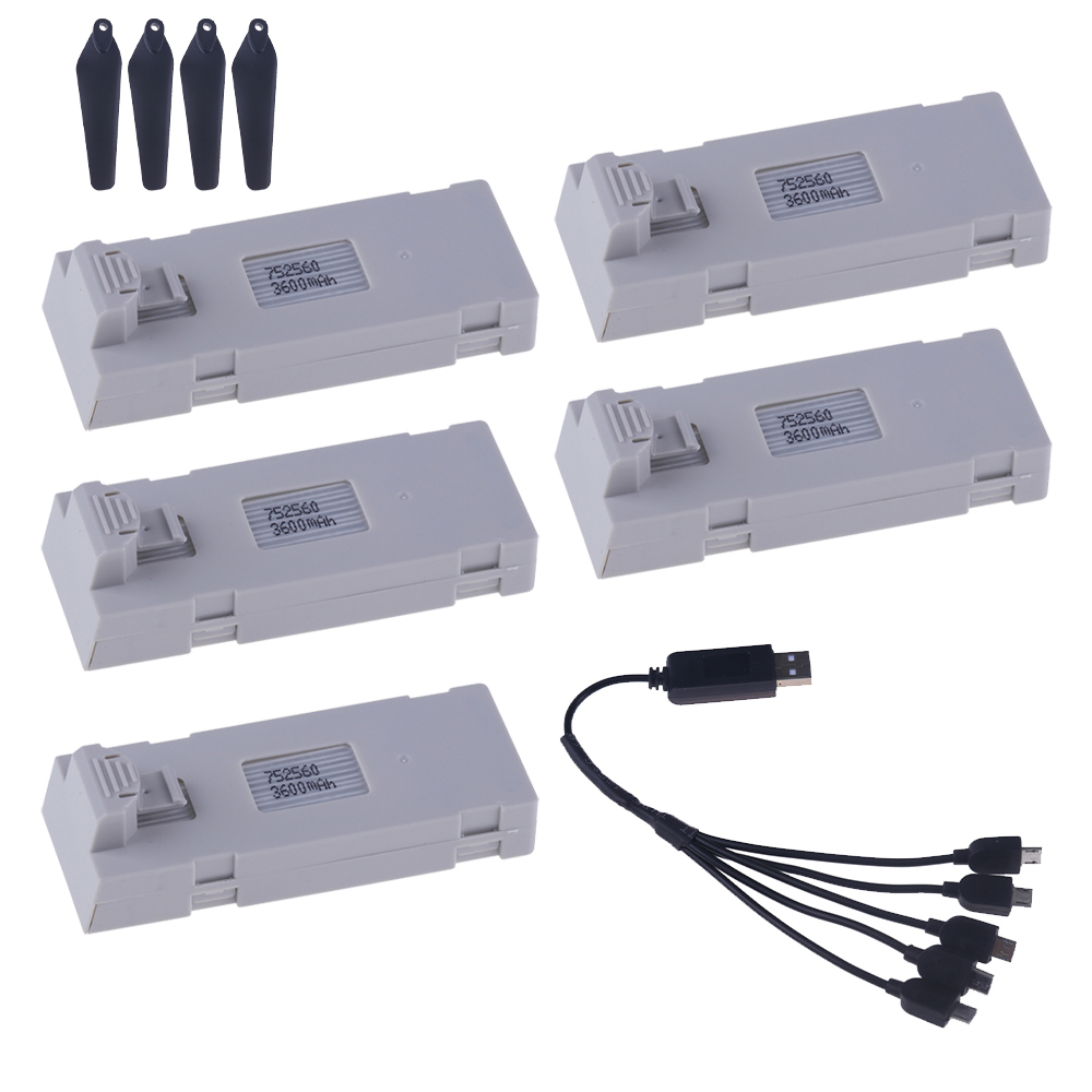 3.7V 3600mAh RC UAV Battery Stable UAV Drone Replacement Battery for E88 E88PRO E88MAX E525 E99 E99PRO P1 P5PRO K3 S1 P8