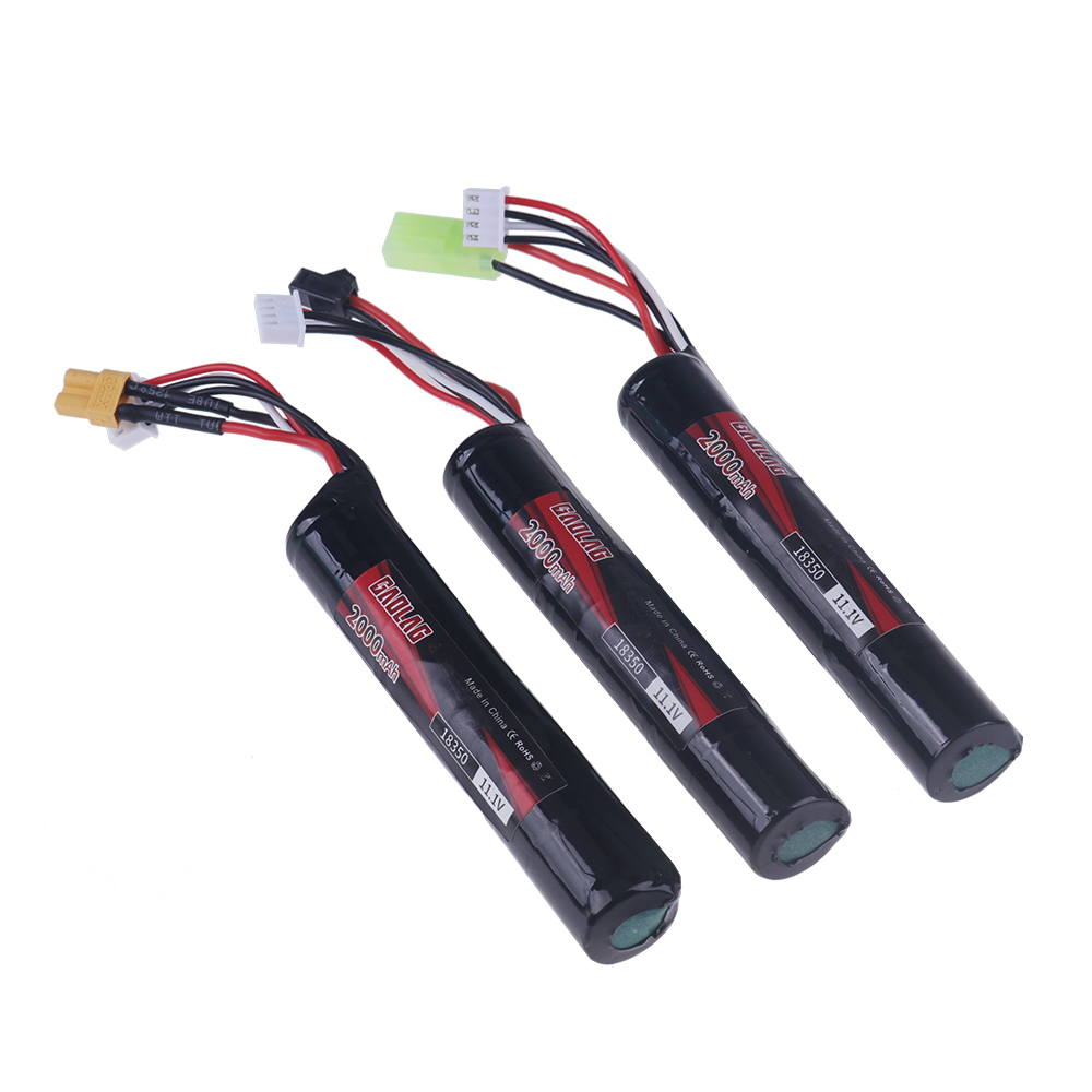 3S 11.1V 2000mAh 18350 25C Li-ion Battery SM / XT30 / mini Tamiya Plug for Water Ball Automatic Pneumatic Toys Gun Toys Parts