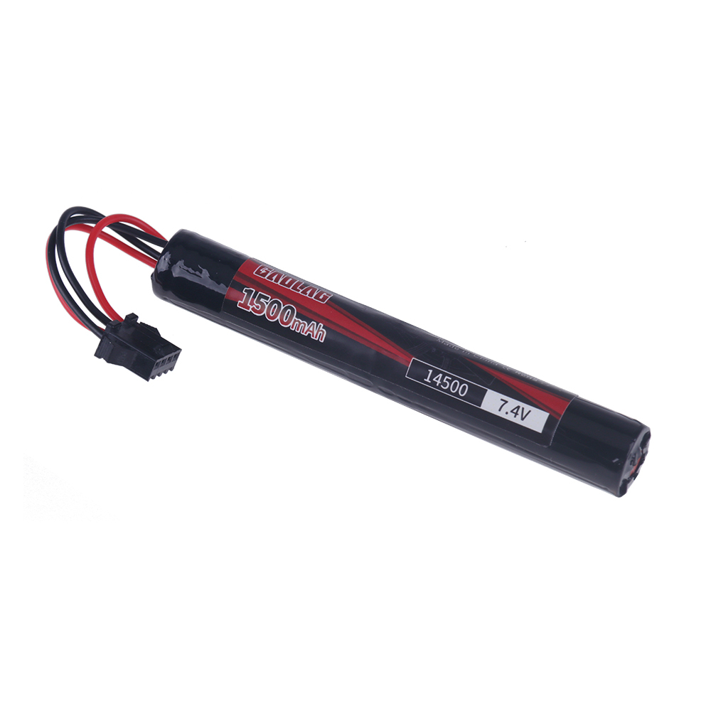 7.4V 1500mAh 14500 Li-ion Battery With SM-4P Plug For Electric Toys water bullet gun Mini guns Battery Parts