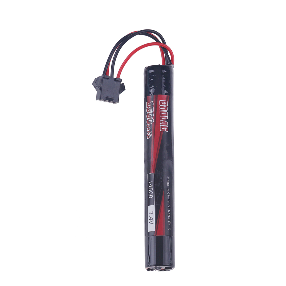 7.4V 1500mAh 14500 Li-ion Battery With SM-4P Plug For Electric Toys water bullet gun Mini guns Battery Parts