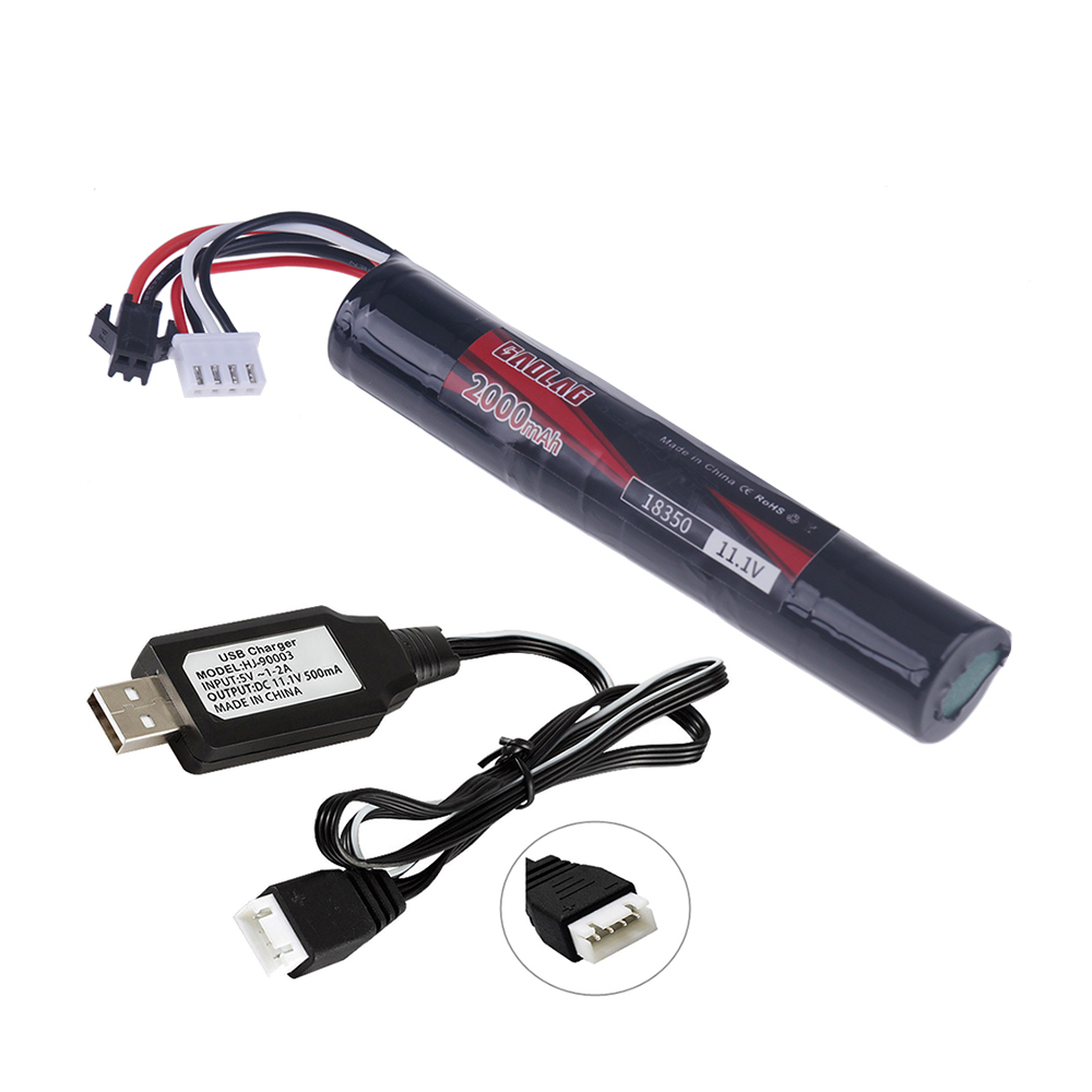 3S 11.1V 2000mAh 18350 25C Li-ion Battery SM / XT30 / mini Tamiya Plug for Water Ball Automatic Pneumatic Toys Gun Toys Parts