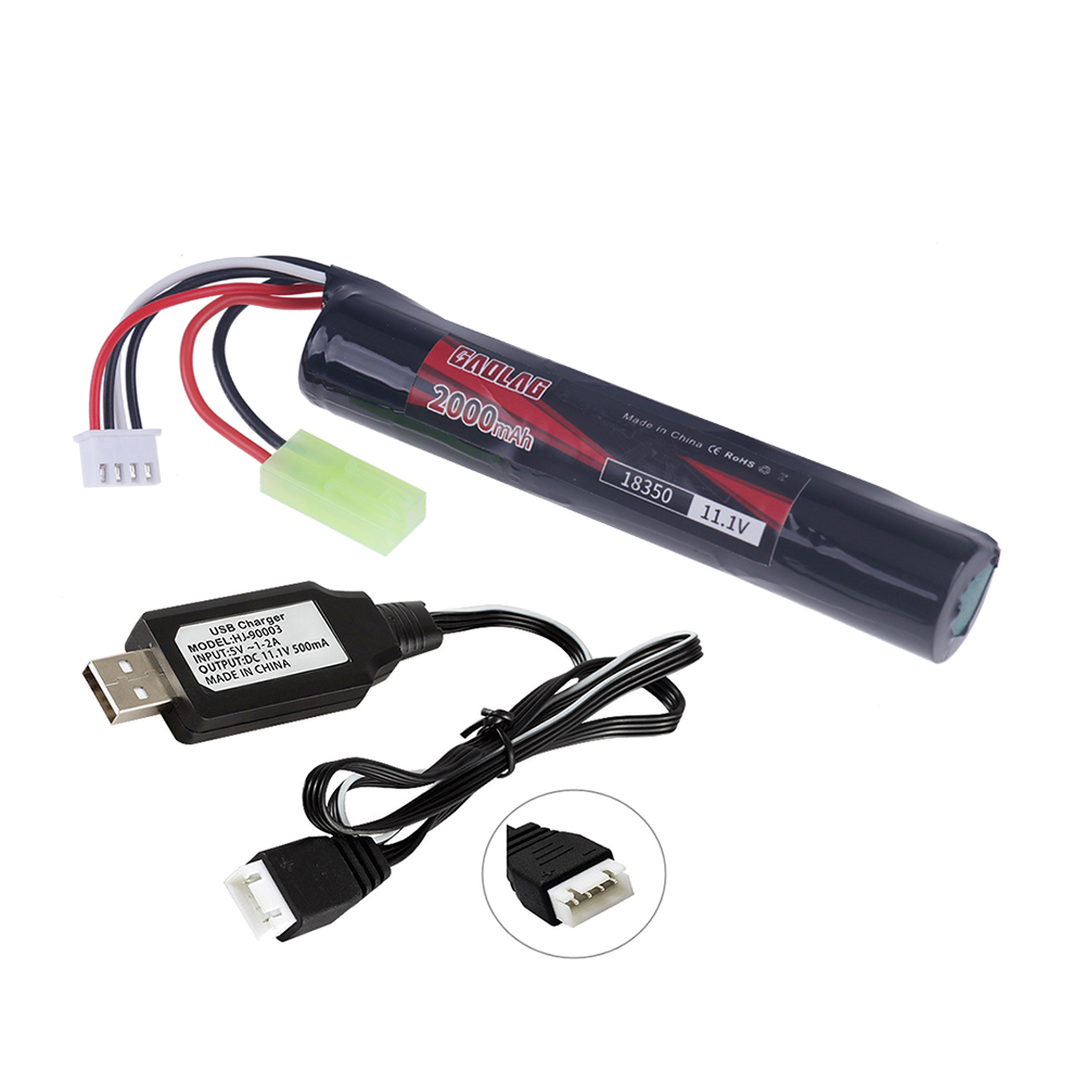 3S 11.1V 2000mAh 18350 25C Li-ion Battery SM / XT30 / mini Tamiya Plug for Water Ball Automatic Pneumatic Toys Gun Toys Parts