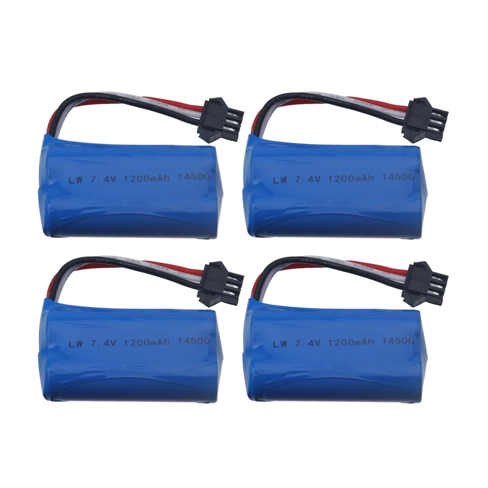 (SM-3P plug) 7.4V 1200mAh Li-ion Battery 14500 Batteries For Remote Controlled Helicopter quadcopter RC Car Truck Toys Parts