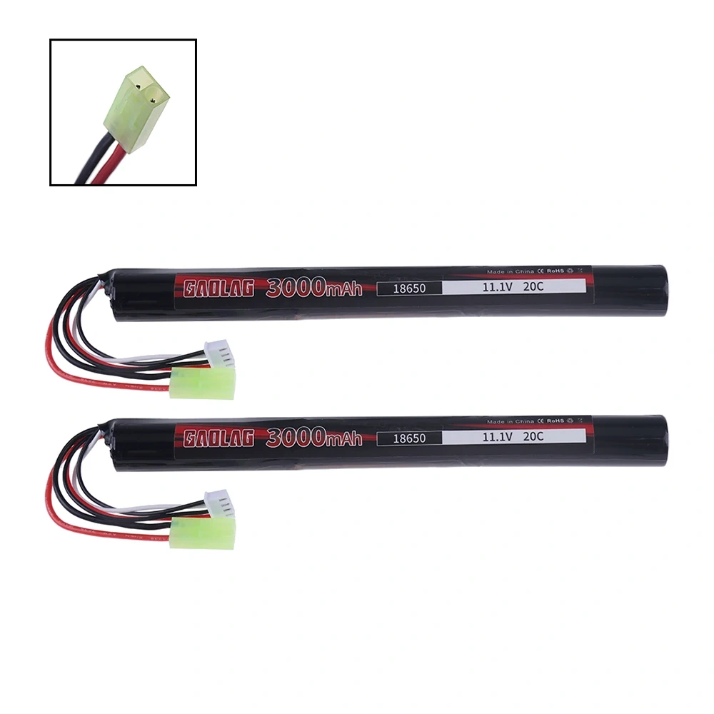11.1V 3000MAH 18650 20C 3S Battery for AKKU Mini Airsoft Gun Battery With Small Tamiya Plug 3S Water Gun RC Model Toys battery