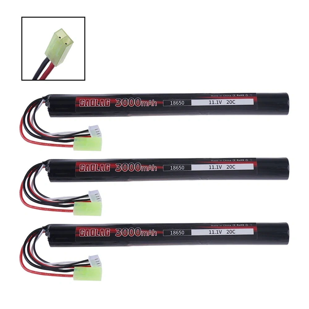 11.1V 3000MAH 18650 20C 3S Battery for AKKU Mini Airsoft Gun Battery With Small Tamiya Plug 3S Water Gun RC Model Toys battery