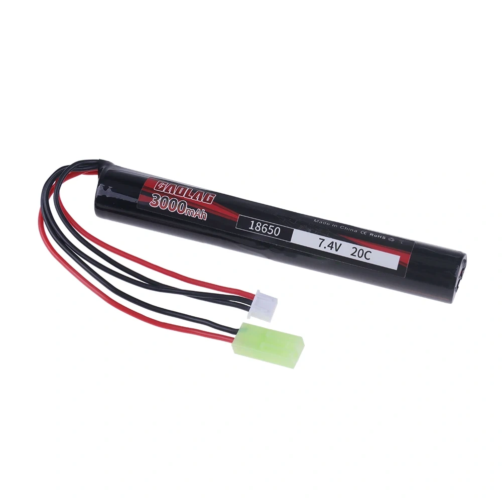 18650 7.4V 3000mah Power Battery Airsoft gun battery 20C AKKU Mini Airsoft toys 7.4V Water Gun Battery Model Parts TAMIYA PLUG