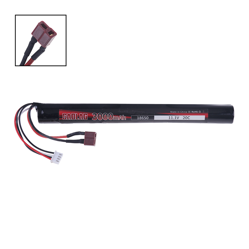 For Mini Airsoft Gun RC Model Toys Accessories 3S 11.1V 3000MAH 18650 Li-ion Rechargeable Battery With T Plug
