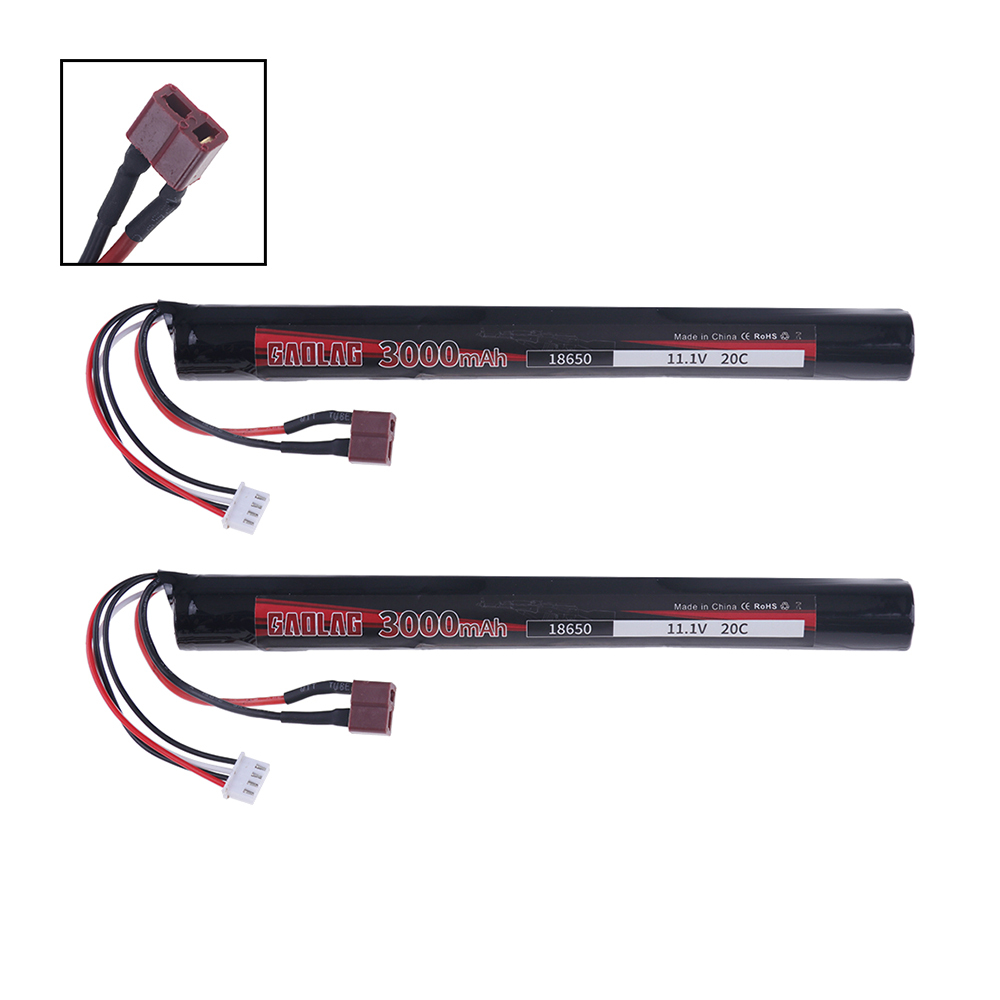For Mini Airsoft Gun RC Model Toys Accessories 3S 11.1V 3000MAH 18650 Li-ion Rechargeable Battery With T Plug