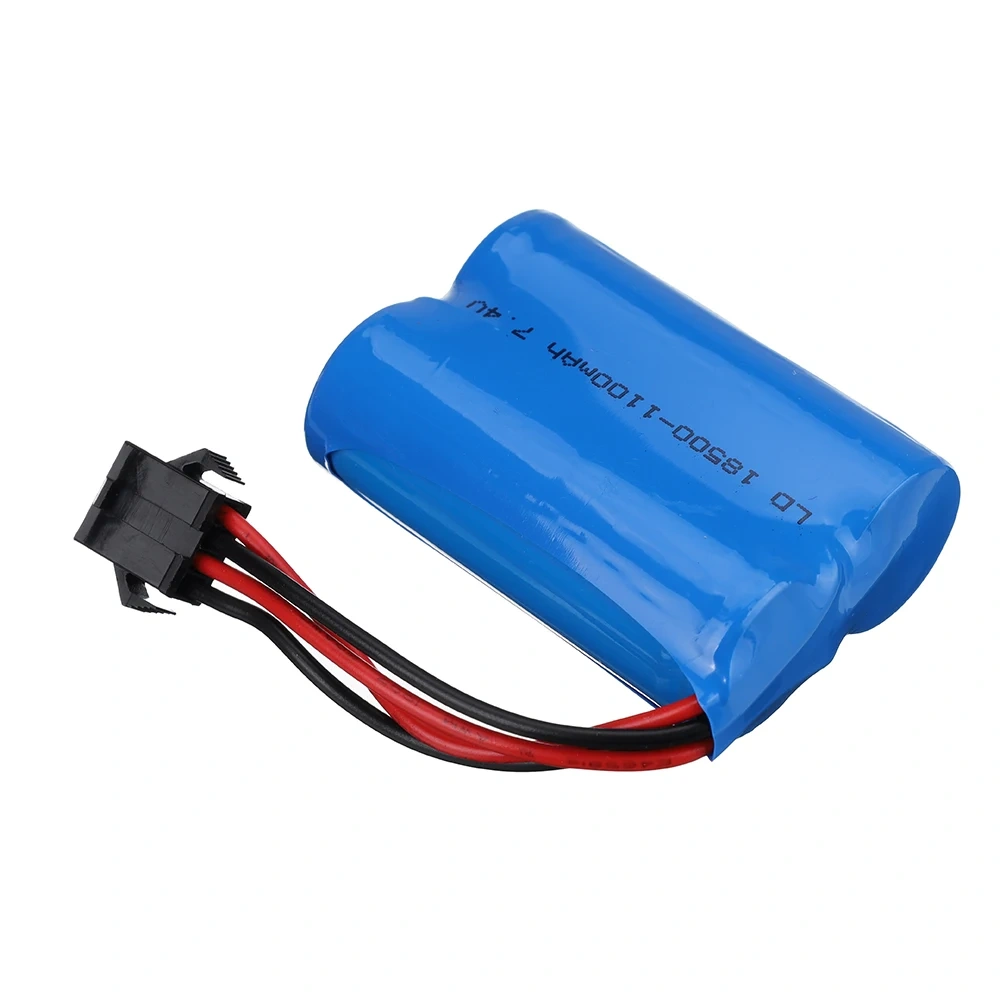 18500 7.4V 1100mAh Li-ion Battery / Charger For HJ808 HJ813 HJ815 UDI 001 UDI001 HQ960 Remote Control High-speed Boat Battery