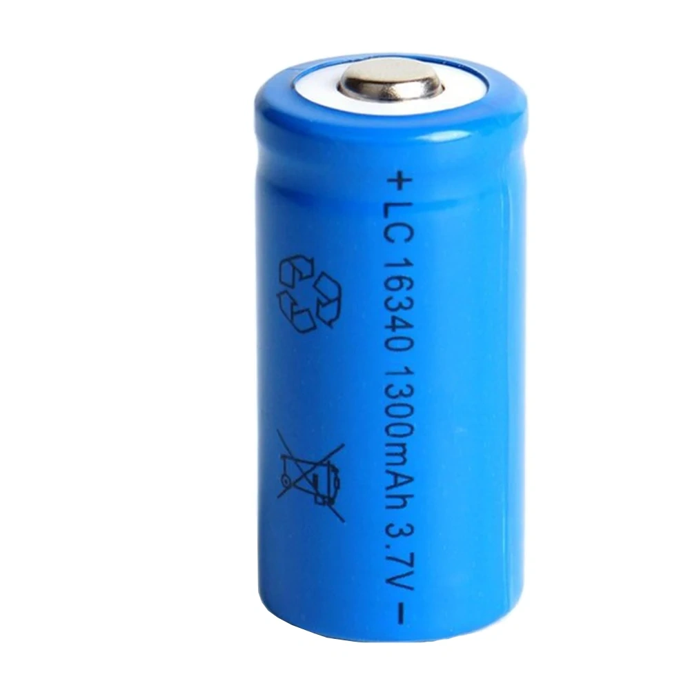 CR123A Battery For LED Flashlight Travel Wall Charger For 16340 CR123A Battery, 3.7V 1300mAh Li-ion Batteries, 16340 Battery