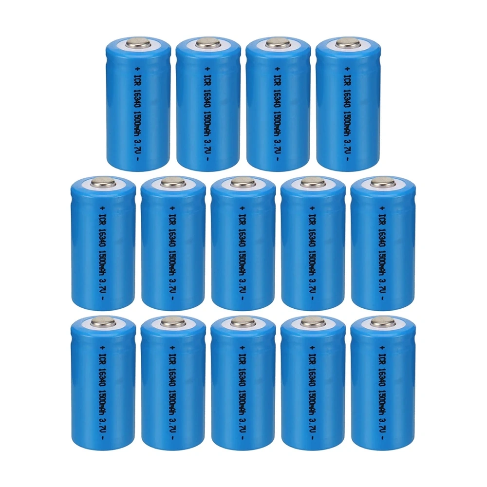 1500mAh 3.7V 16340 Rechargeable Batteries CR123A Battery LED Flashlight Travel Wall Charger For 16340 CR123A Li-ion Battery