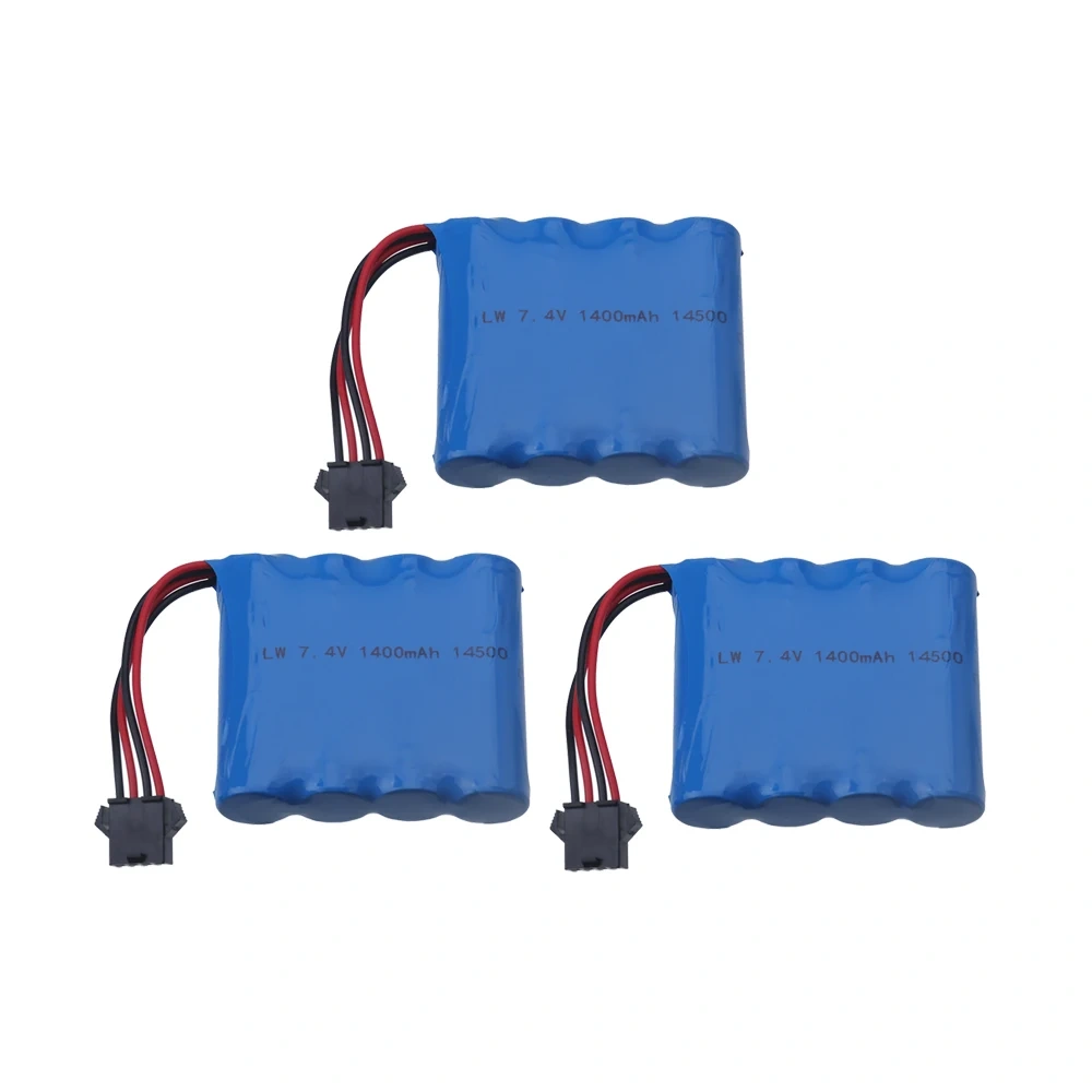 (SM-4P) 7.4V 1400mAh rechargeable battery 2S For DE36W 1:16RC Off-Road 4WD High-Speed Climbing Drift Racing toy accessories