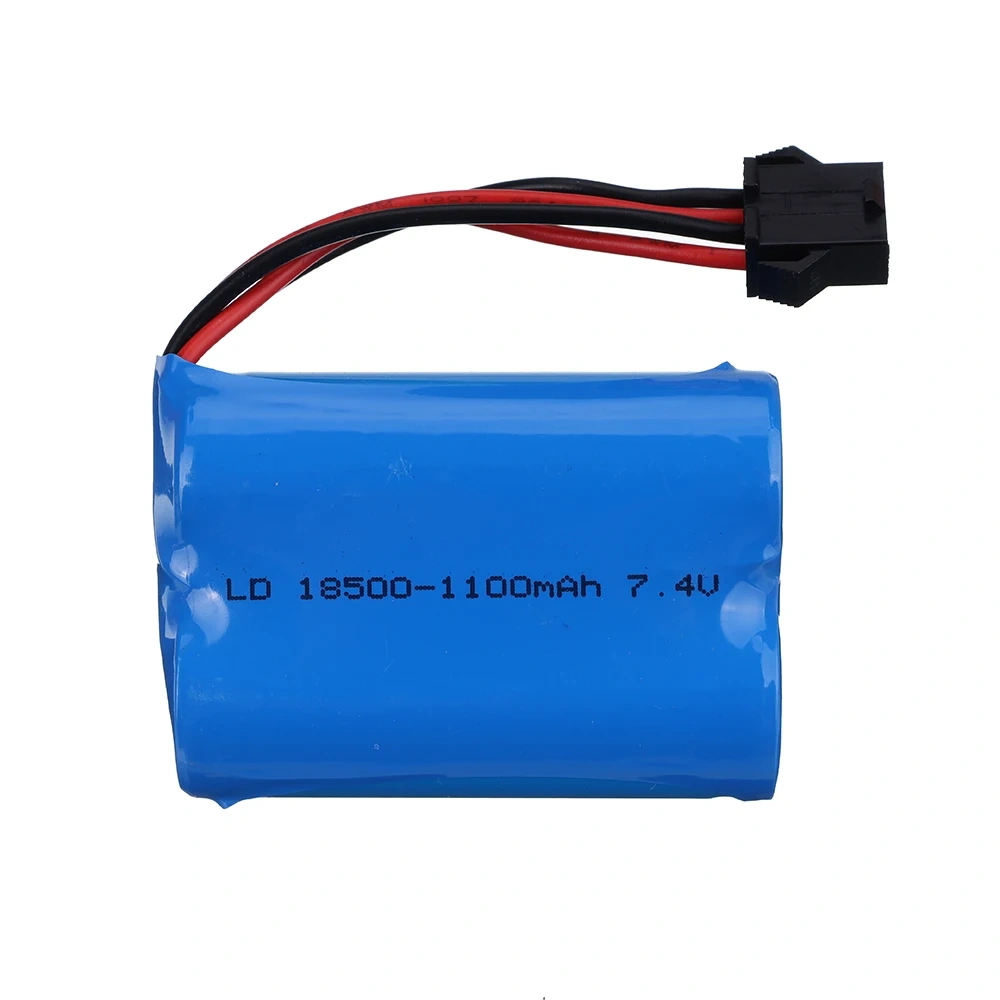 SM-4P Plug 7.4V 1100mAh 18500 Li-ion Battery For HJ808 HJ813 HJ815 UDI 001 UDI001 HQ960 Remote Control High-speed Boat Battery