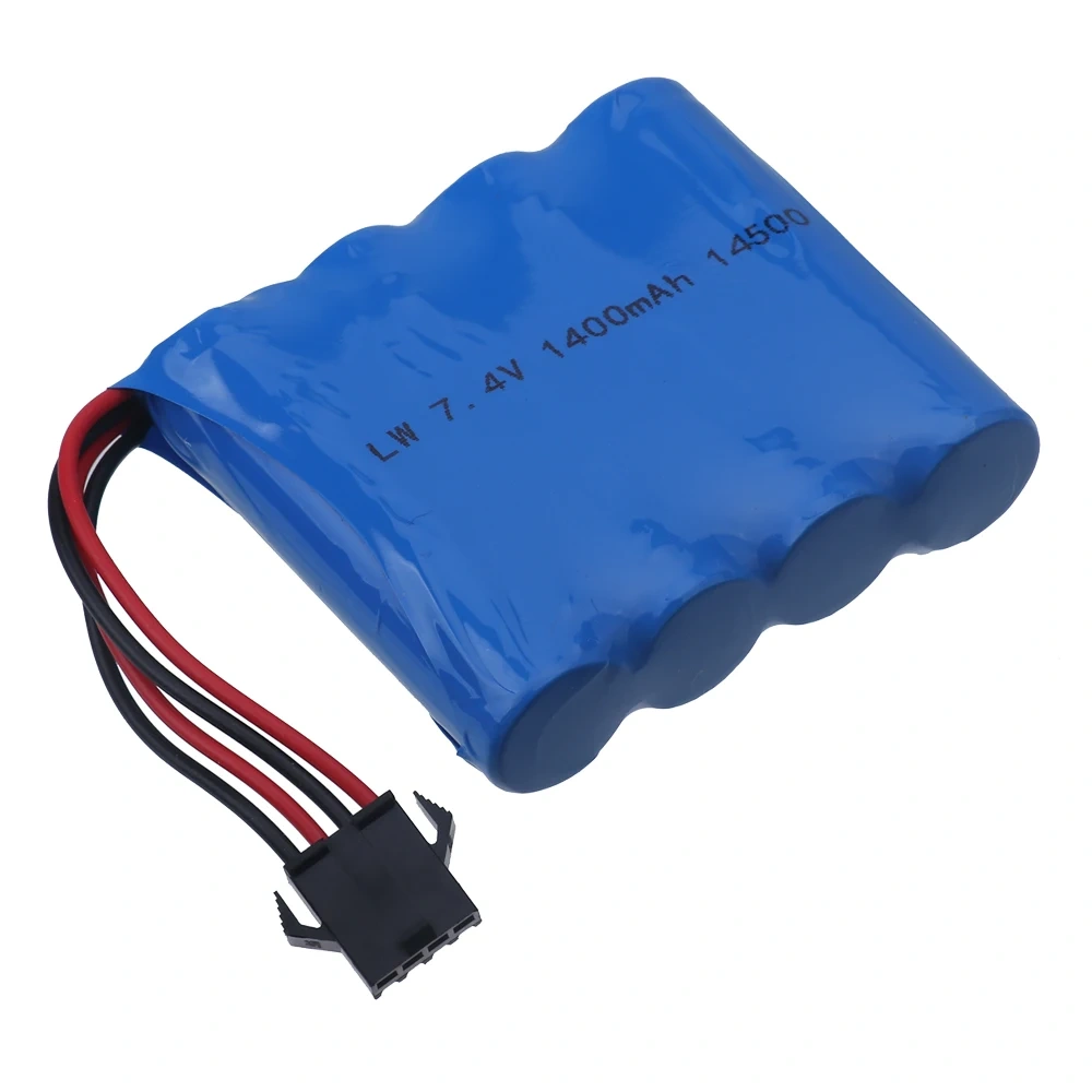 (SM-4P) 7.4V 1400mAh rechargeable battery 2S For DE36W 1:16RC Off-Road 4WD High-Speed Climbing Drift Racing toy accessories
