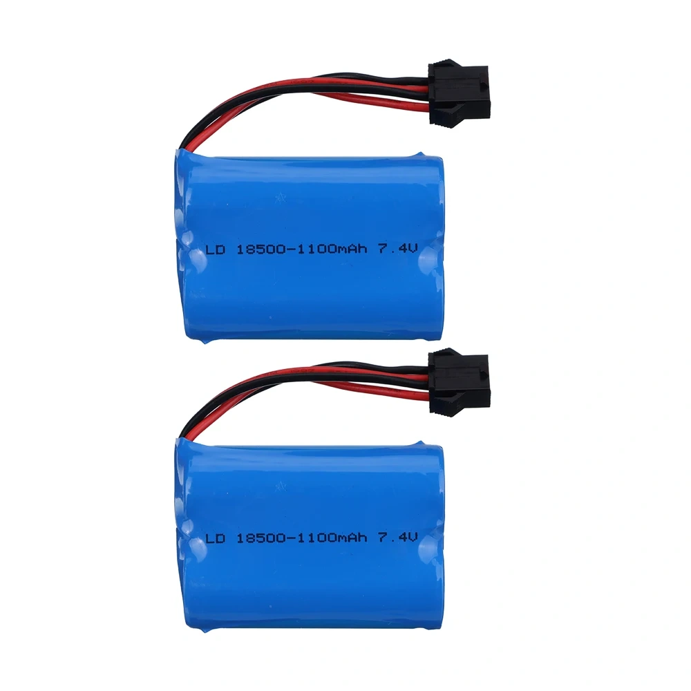 18500 7.4V 1100mAh Li-ion Battery / Charger For HJ808 HJ813 HJ815 UDI 001 UDI001 HQ960 Remote Control High-speed Boat Battery