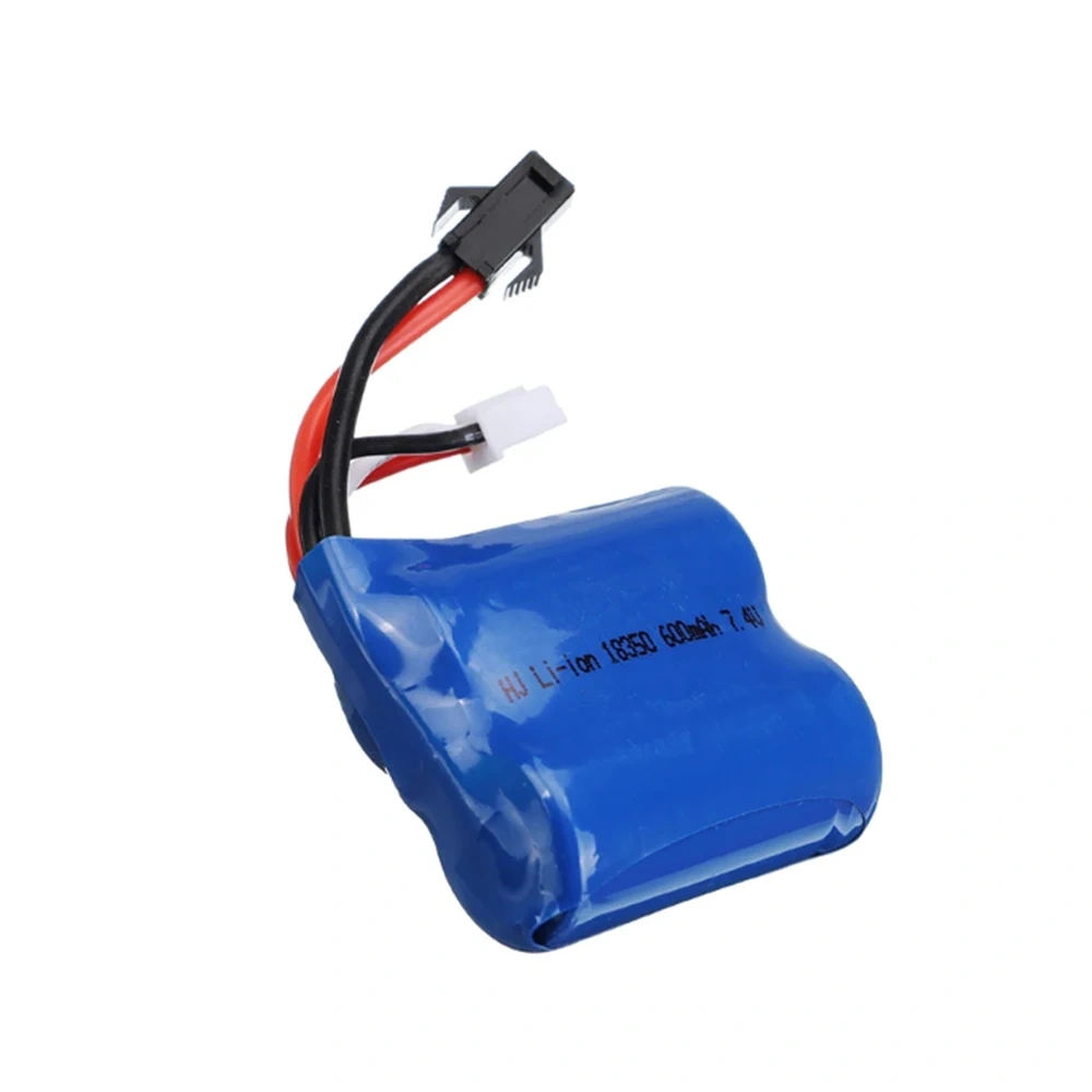 7.4v 600mAh Li-ion Battery for H100 H102 H106 2S 18350 7.4v Battery with SM-2P Plug for JJRC S1 S2 S3 S4 S5 High Speed RC boats