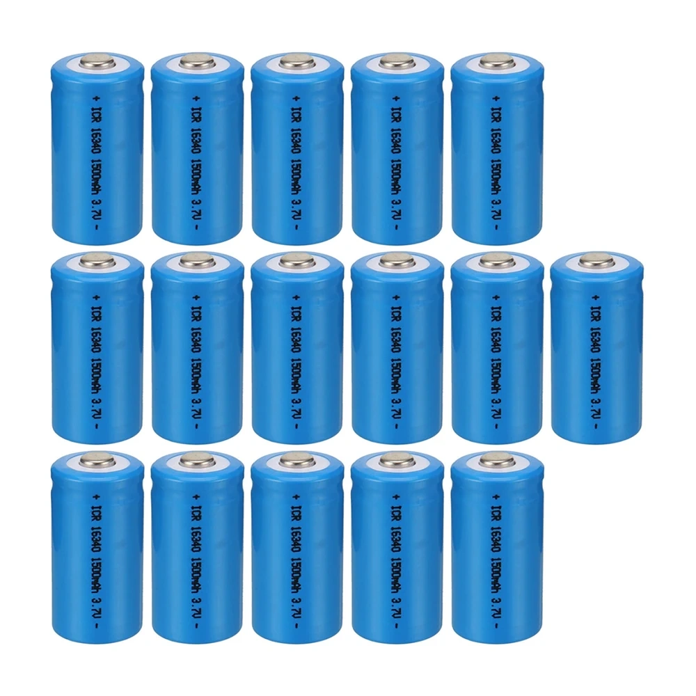 1500mAh 3.7V 16340 Rechargeable Batteries CR123A Battery LED Flashlight Travel Wall Charger For 16340 CR123A Li-ion Battery