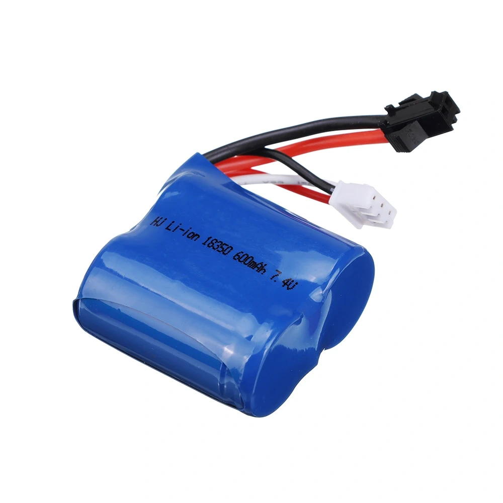 7.4v 600mAh Li-ion Battery for H100 H102 H106 2S 18350 7.4v Battery with SM-2P Plug for JJRC S1 S2 S3 S4 S5 High Speed RC boats