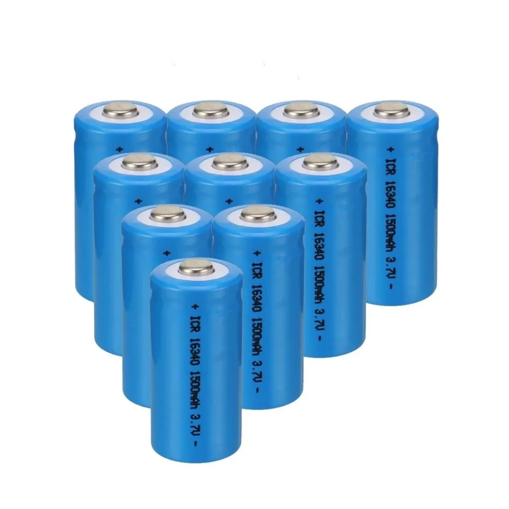 1500mAh 3.7V 16340 Rechargeable Batteries CR123A Battery LED Flashlight Travel Wall Charger For 16340 CR123A Li-ion Battery