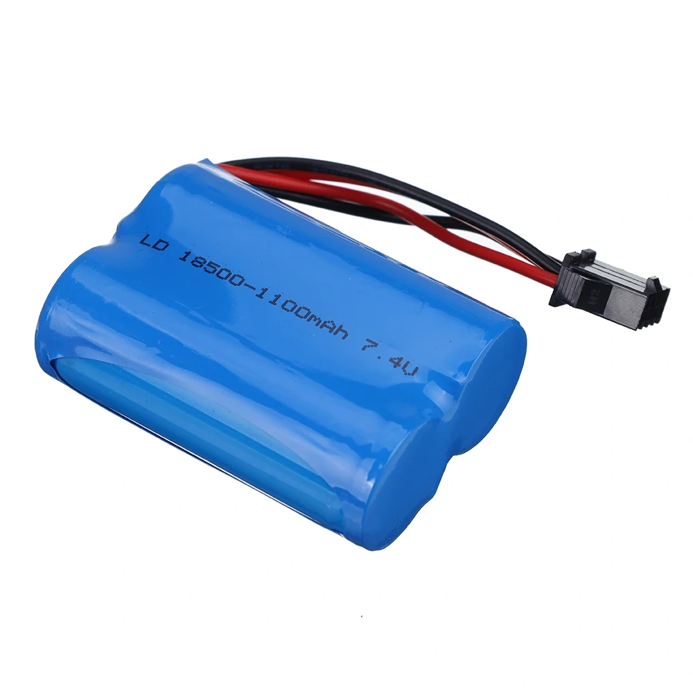 SM-4P Plug 7.4V 1100mAh 18500 Li-ion Battery For HJ808 HJ813 HJ815 UDI 001 UDI001 HQ960 Remote Control High-speed Boat Battery